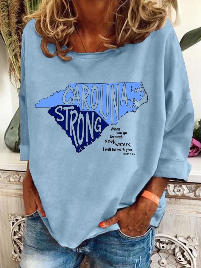 Women's Hotspot Hurricane Helen Disaster Relief Printed Casual Sweatshirt