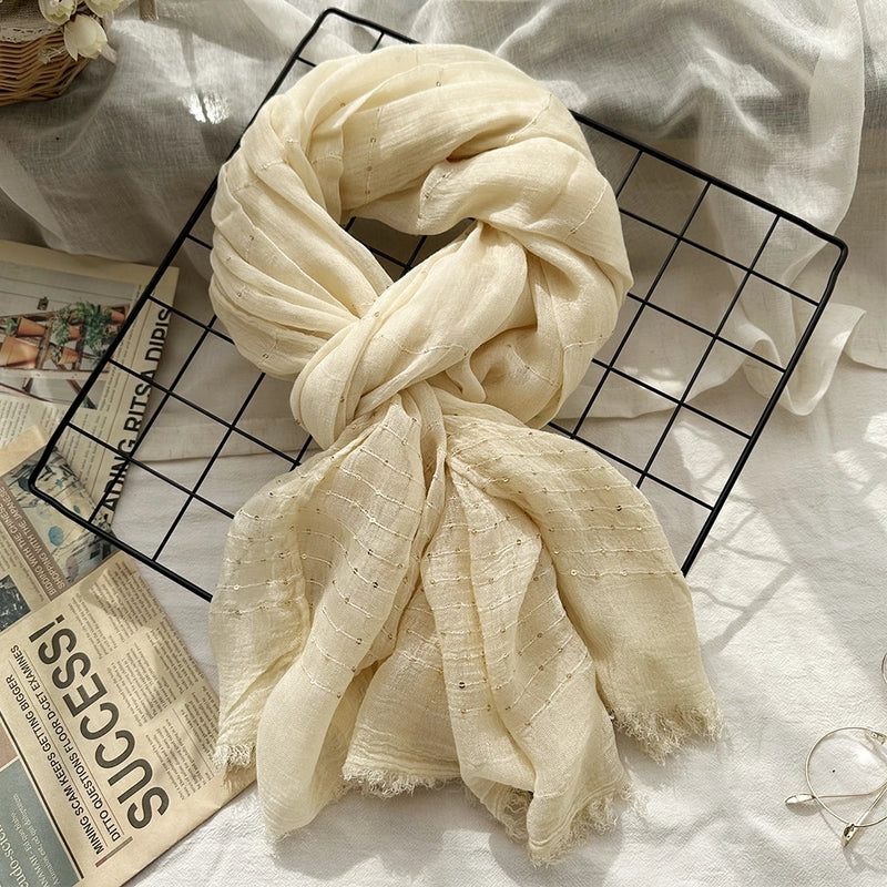 Unisex Retro Sweet Solid Color Artificial Cotton Scarf