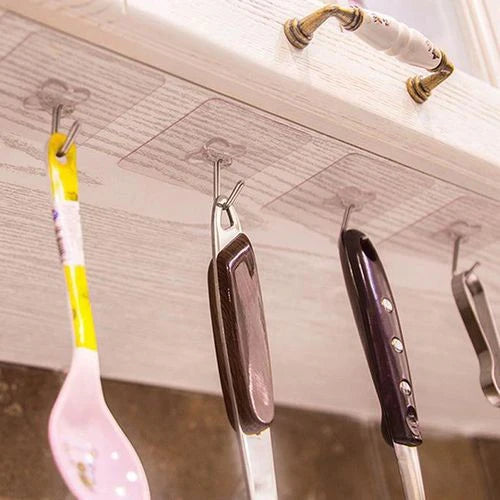 PACK OF 10 ADHESIVE WALL HOOK
