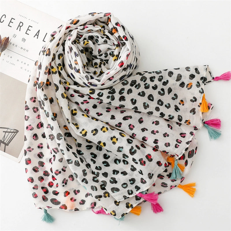 Women's Elegant Leopard Polyester Scarf