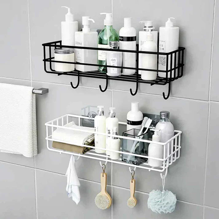 IRON BATHROOM HANGING SHELF WALL MOUNTED