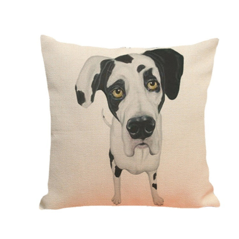 Cute Dog Polyester Pillow Cases Couch & Sofa Decor