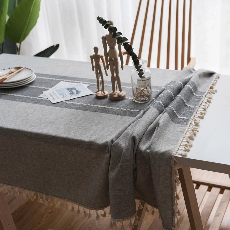 Waterproof Style  Imitation Cotton And Linen Small Fresh Style Tablecloth Artistic Round Table Coffee Table Table Fabric Rectangular Tablecloth