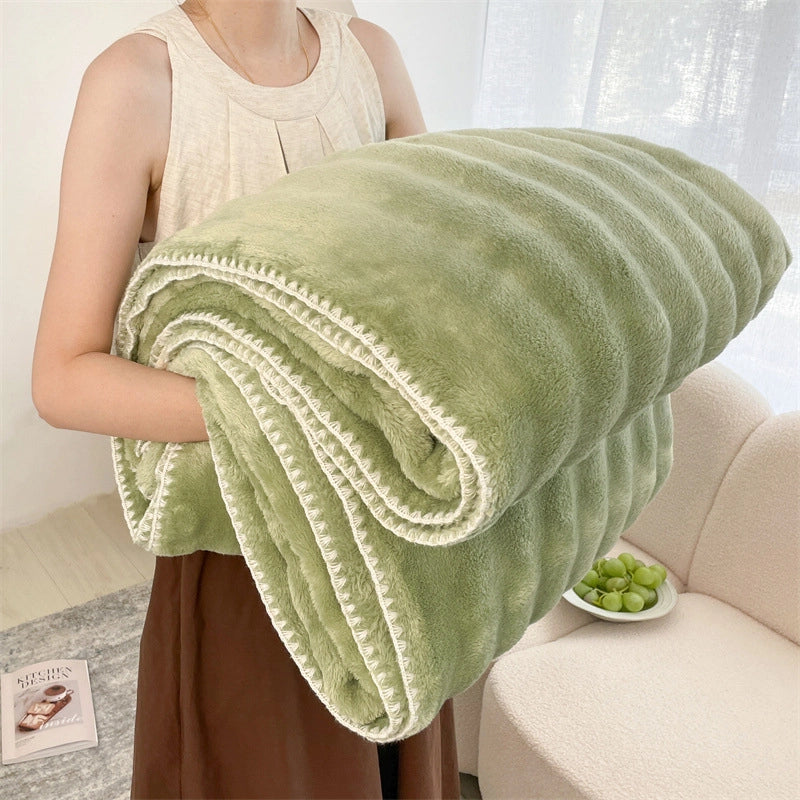 Casual Solid Color Polyester Blanket Couch & Sofa Decor