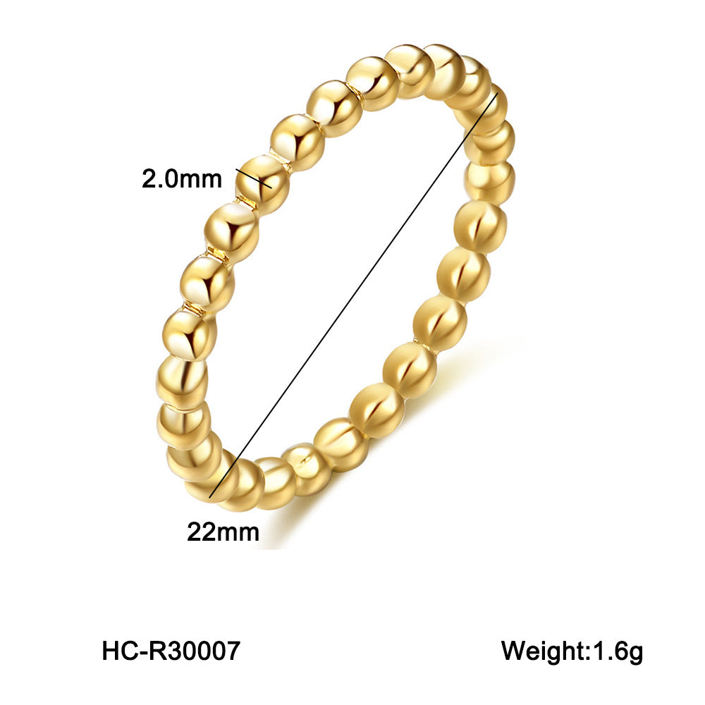 Geometric Titanium Steel Electroplating Rings