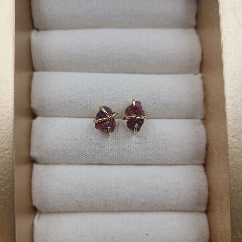 2 Pieces Minimalist Geometric Plating Crystal Ear Studs