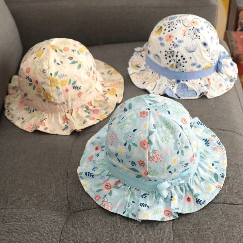 Baby Girl's Girl's Casual Flower Bowknot Bucket Hat