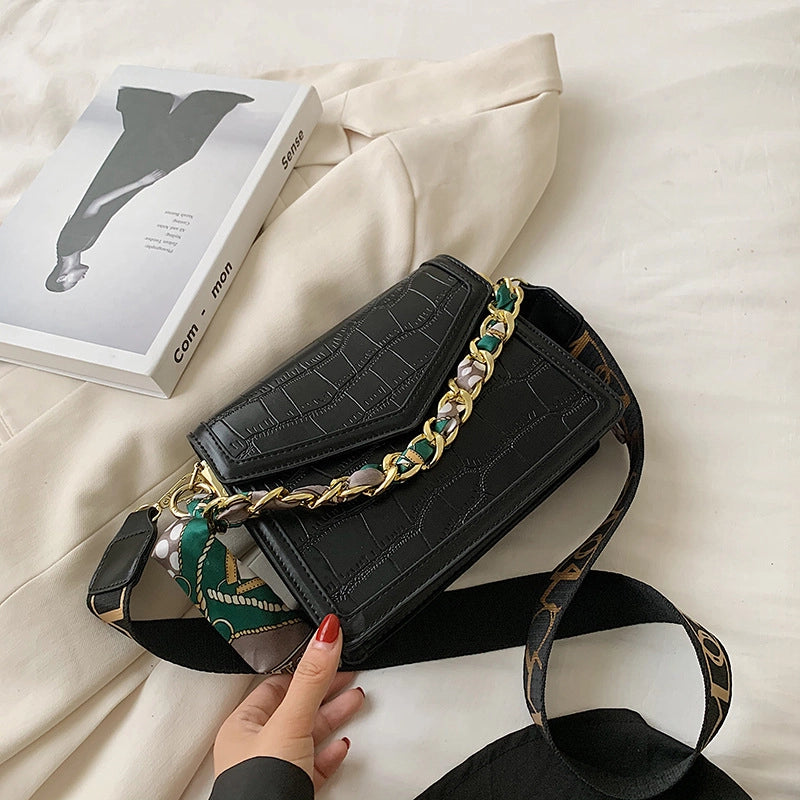All-match Handbags Popular New Fashion Shoulder Texture Messenger Square Bag