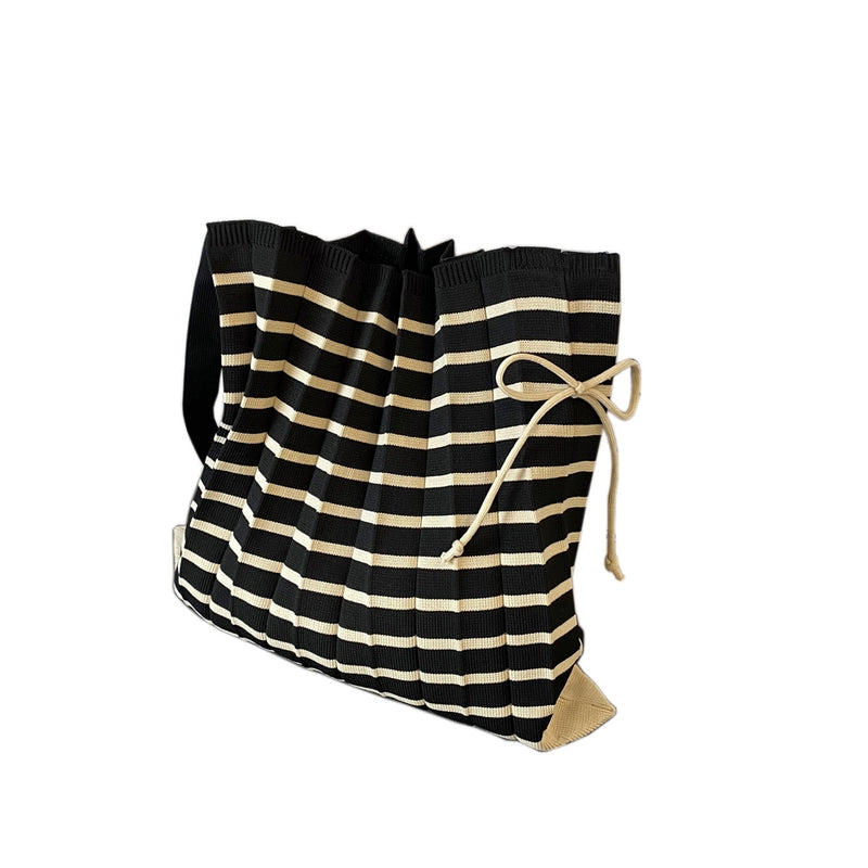 Women's Fashion Stripe Polyester Shopping Bags