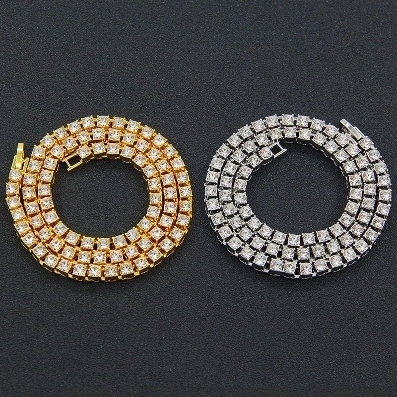 Single-row Diamonds One-row Diamond Necklace Full Of Diamonds Tennis Chain