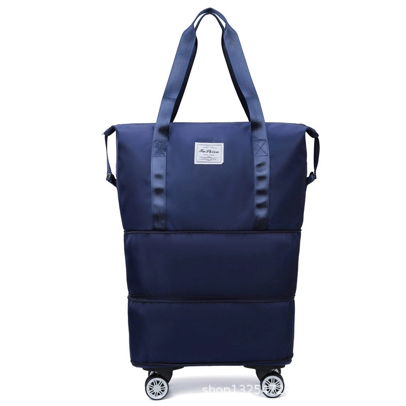 Travel Bag Large Capacity Universal Wheel Student Business Trip Waiting Storage Bag Waterproof Wet And Dry Separation Expandable Luggage Bag