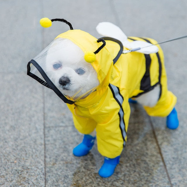 Hooded Raincoat/Shoes for Dogs