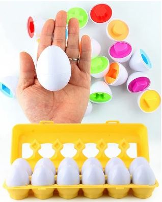 Educational Matching Eggs 3D Puzzle Game 12Pcs