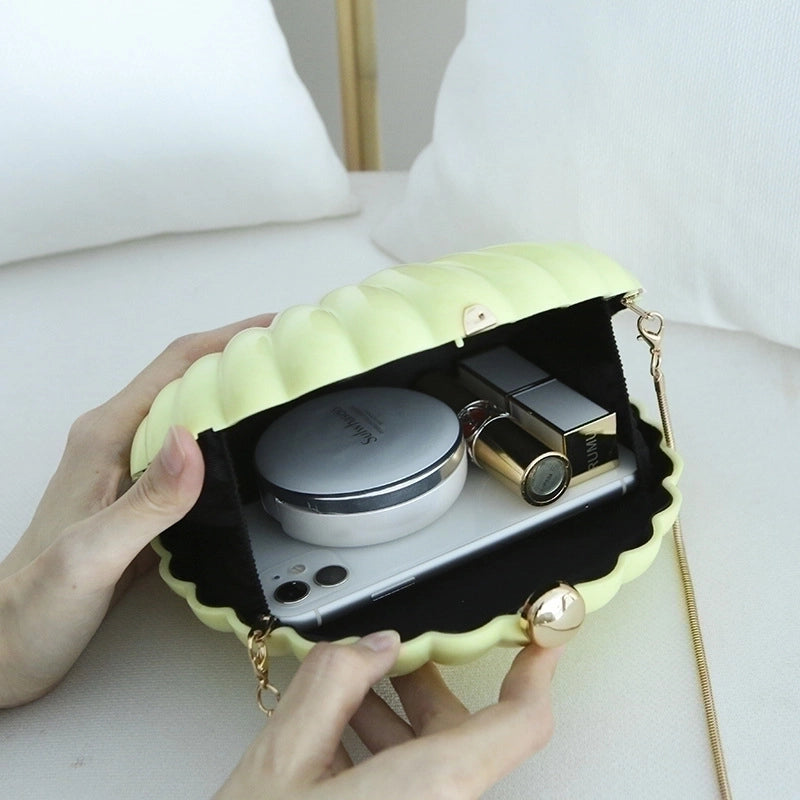Abs Solid Color Shell Evening Bags