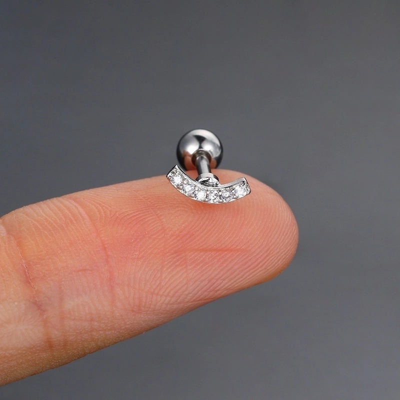 1 Piece Minimalist Classic Style Geometric Butterfly Inlay Copper Zircon Ear Studs