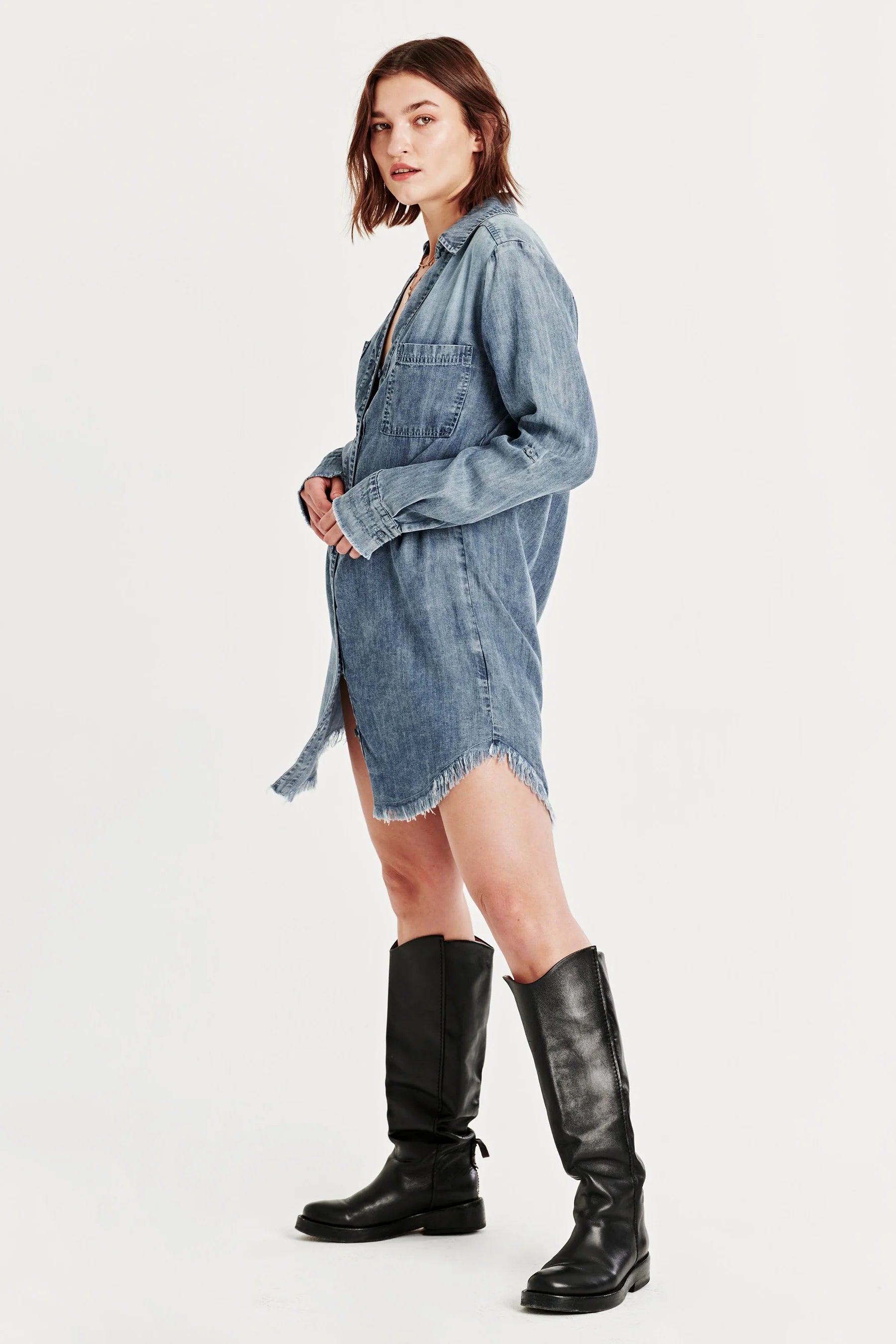 Avery Button Down Shirt Dress