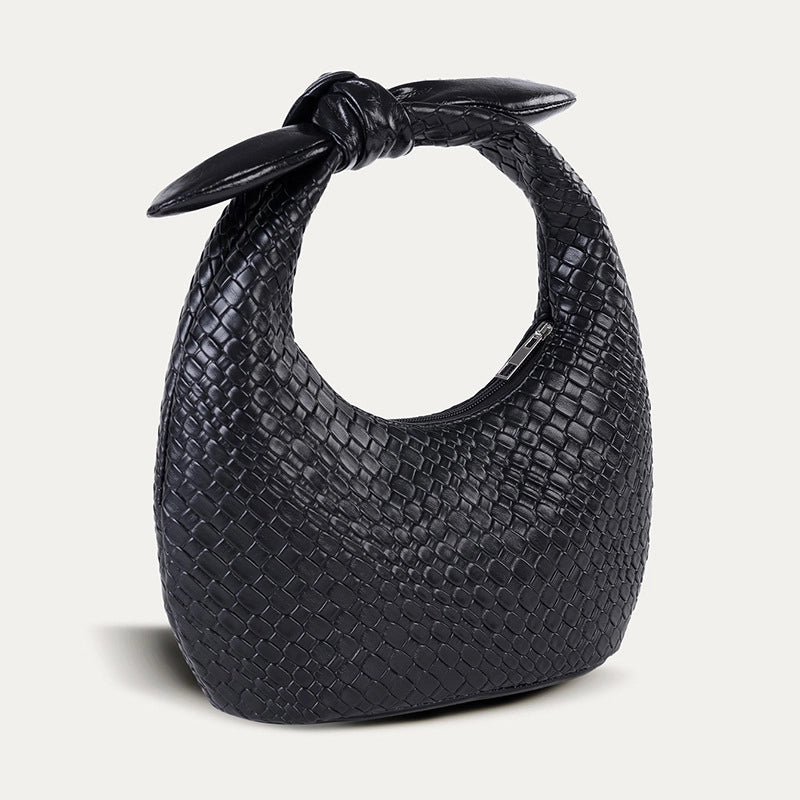 Women's PVC Solid Color Basic Classic Style Round Zipper Handbag