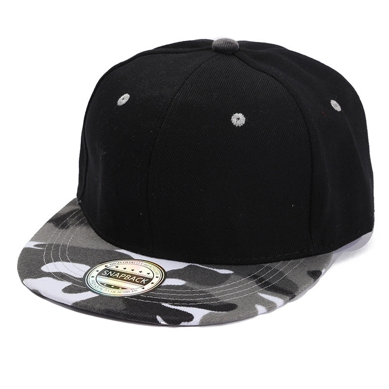Unisex Streetwear Color Block Camouflage Flat Eaves Baseball Cap