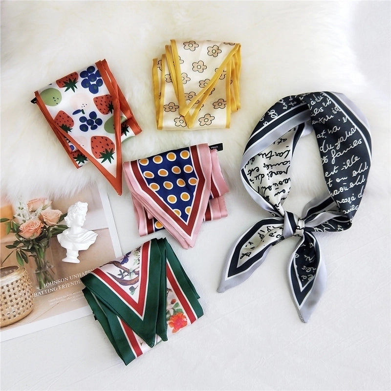 Double-sided Sharp-angled Silk Scarf