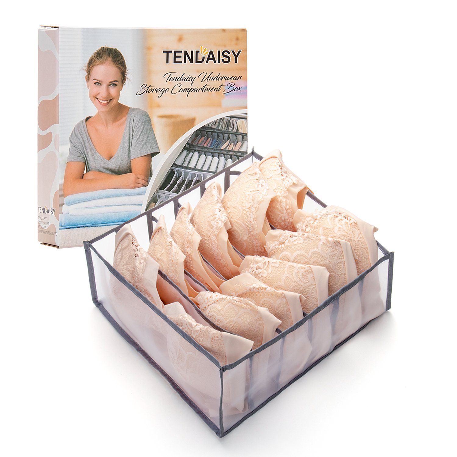 Tendaisy Underwear Storage Compartment Box