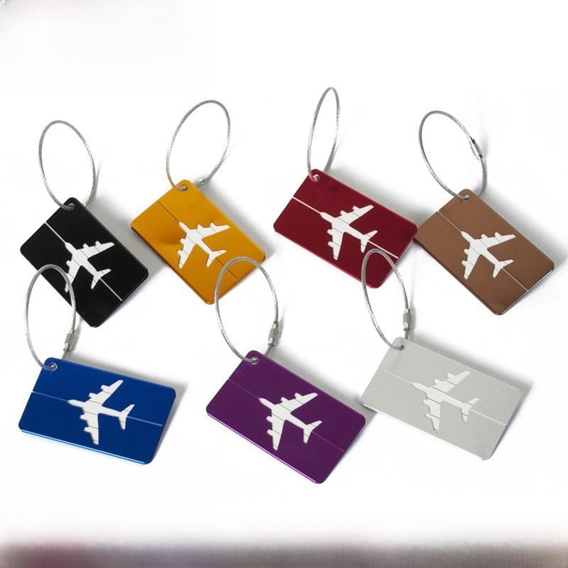 Aluminum Alloy Luggage Tag Boarding Metal Luggage Aircraft Shipping Elevator Tag Spot Factory