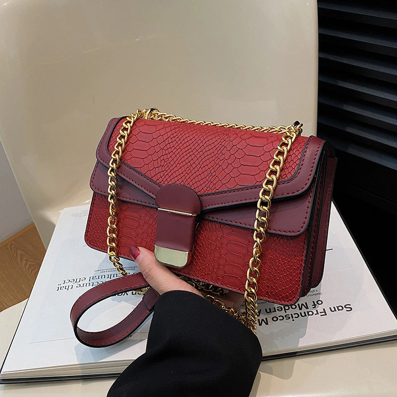 Women's Small All Seasons Pu Leather Solid Color Basic Square Flip Cover Shoulder Bag