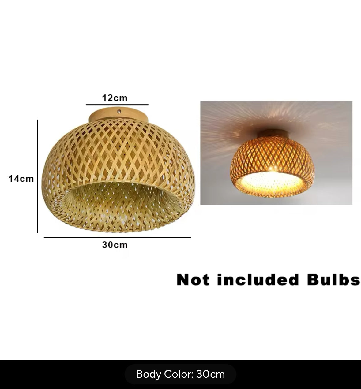 Rustic Woven Bamboo Wall Lamp with Warm Lighting Effect