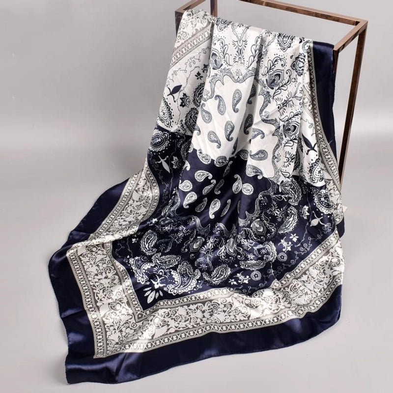 Women's Fashion Printing Satin Silk Scarves