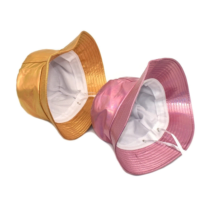 Unisex Casual Solid Color Flat Eaves Bucket Hat