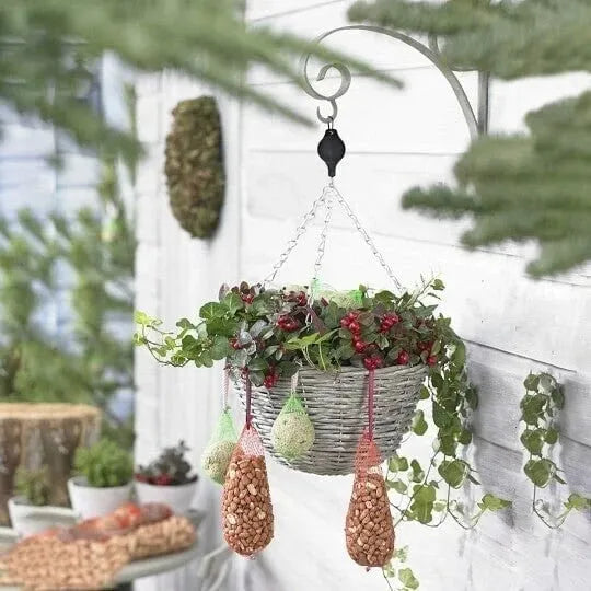 🪴🦜Plant Pulley Set For Garden Baskets Pots. Birds Feeder