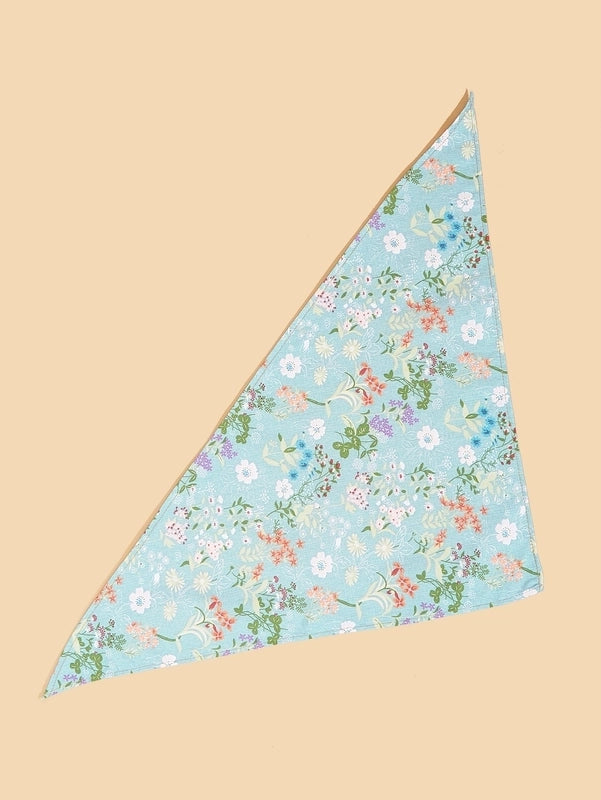 Cartoon Style Cotton Flower Printing Pet Saliva Towel