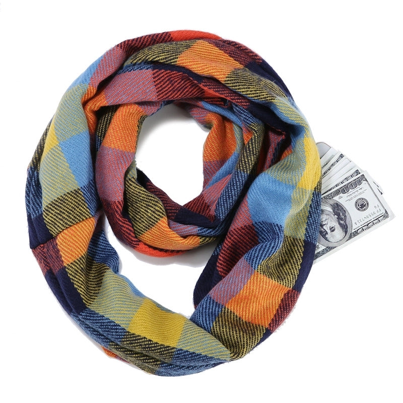 Women's Classic Style Color Block Imitation Cashmere Scarf