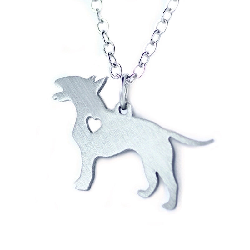 304 Stainless Steel Cute Slice Polishing Animal Dog Necklace Titanium Steel Necklace
