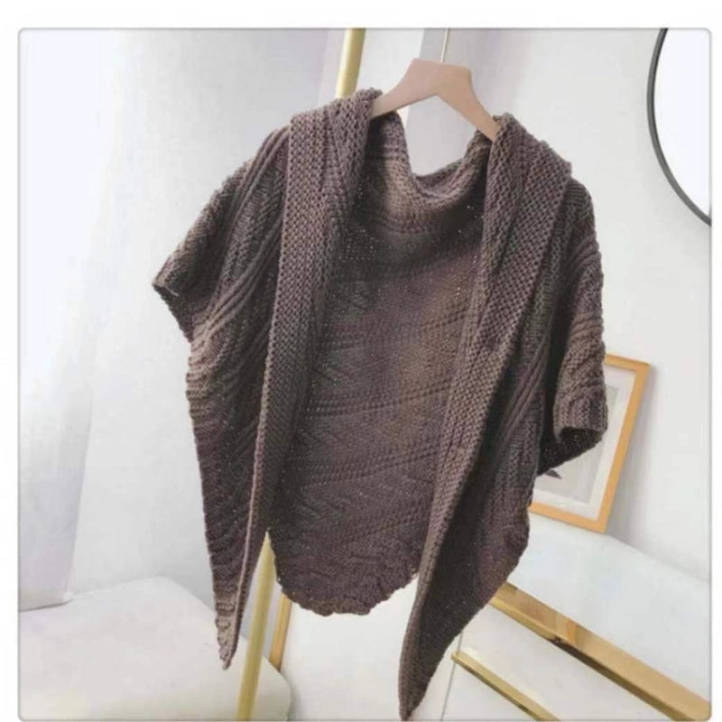 Popular Cloak Spring And Autumn New Warm Leather Buckle Shawl Internet Celebrant New Twill Cloak Anchor Recommended