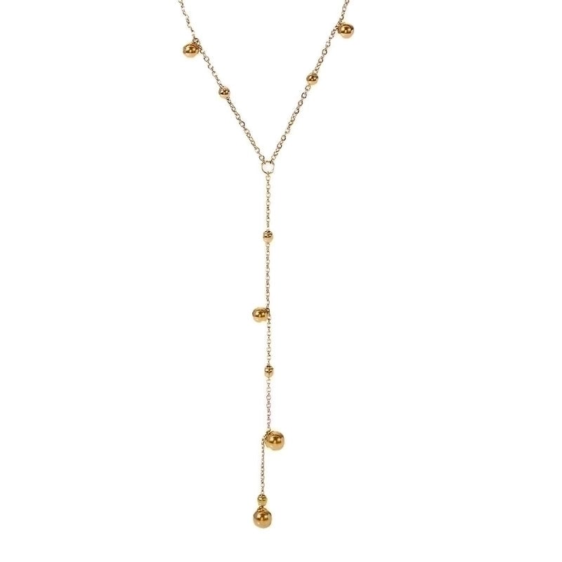 Minimalist Solid Color Titanium Steel Plating 18k Gold Plated Pendant Necklace