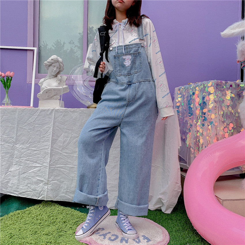 Ulzzang denim overalls KF9451