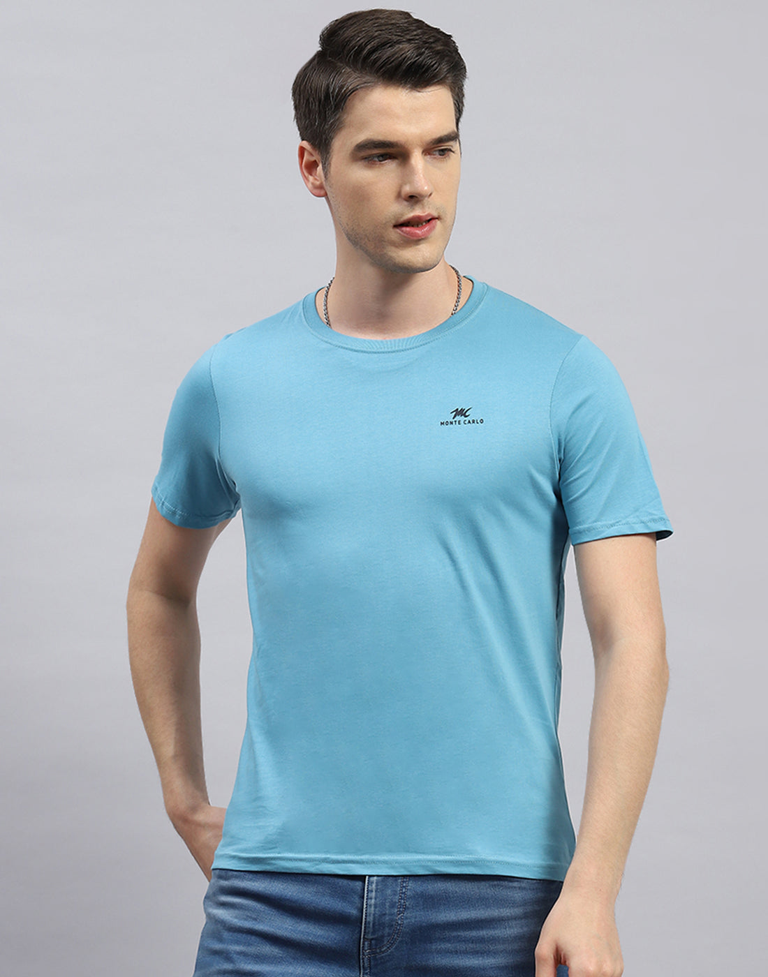 Men Green. Blue & Pink Solid Round Neck Half Sleeve T-Shirt (Pack of 3)