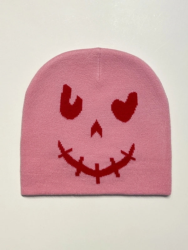 Unisex Commute Face Grimace Eaveless Beanie Hat