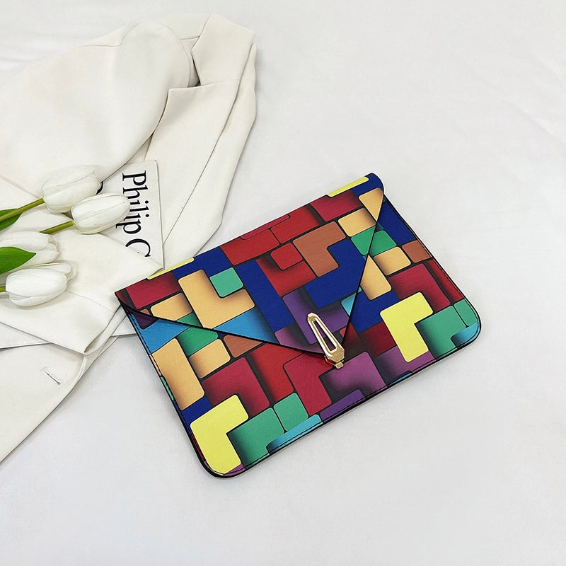 Colour Pu Leather Multicolor Sewing Thread Square Clutches