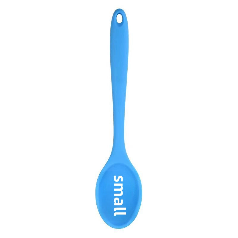 Food Grade Integrated Silicone All-inclusive Small Colander Small Soup Spoon Children Salad Mixing Spoon  In Stock
