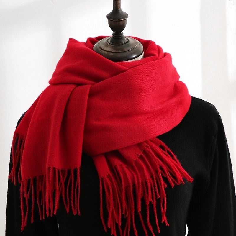 Women's Minimalist Solid Color Imitation Cashmere Scarf