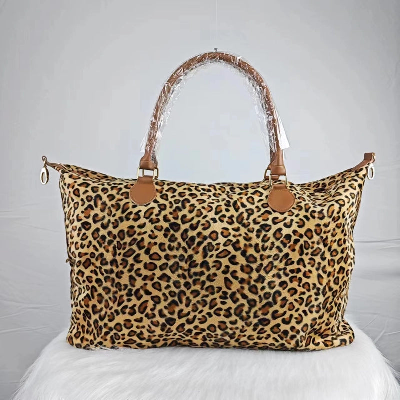 Unisex Large Polyester Geometric Vintage Style Streetwear Square Zipper Travel Bag