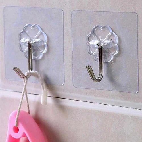 PACK OF 10 ADHESIVE WALL HOOK