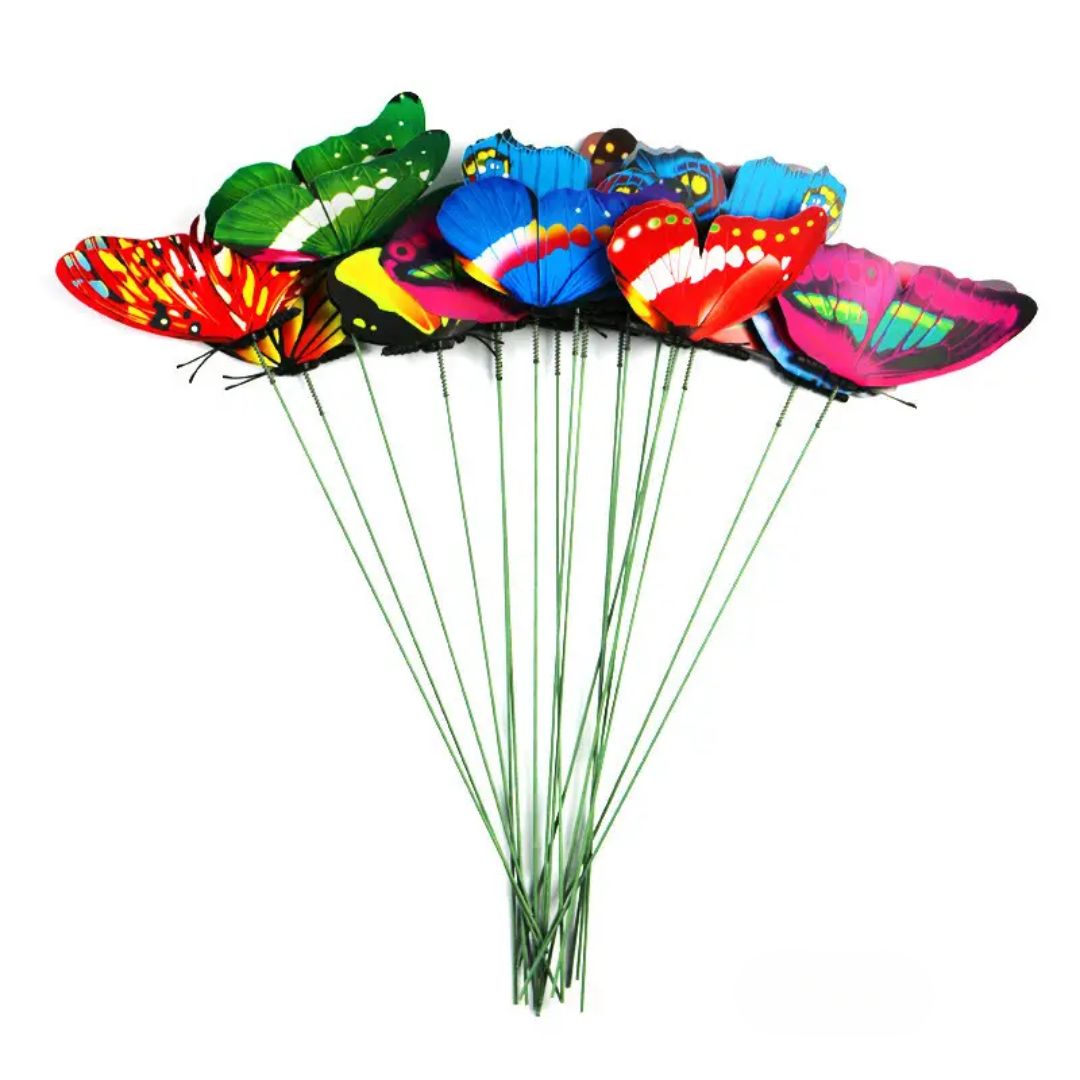 Butterfly Stakes Garden - 10 CM. 12 CM. 15 CM Mix