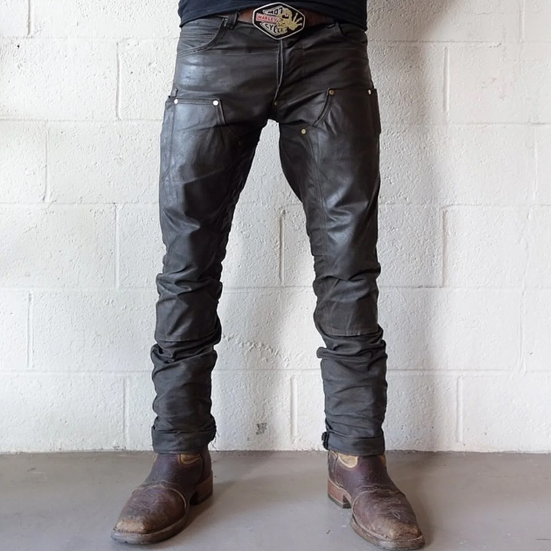 Vintage Black Slim Fit Work Pants