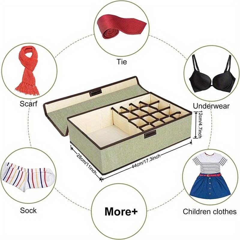 17 GRIDS GARMENT STORAGE ORGANIZER BOX