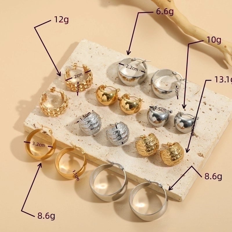 1 Pair Elegant Classic Style Solid Color Asymmetrical 304 Stainless Steel Earrings