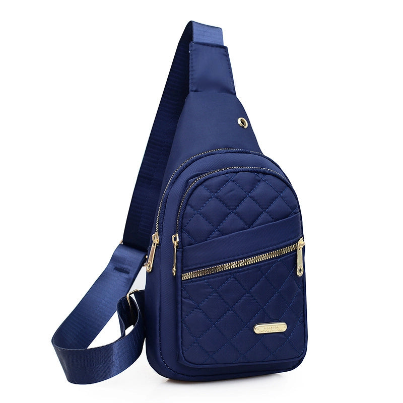 Chest Bag Women's New Korean-style Crossbody Bag Girls' Sports Chest Bag Street Oxford Cloth Simple Chest Bag