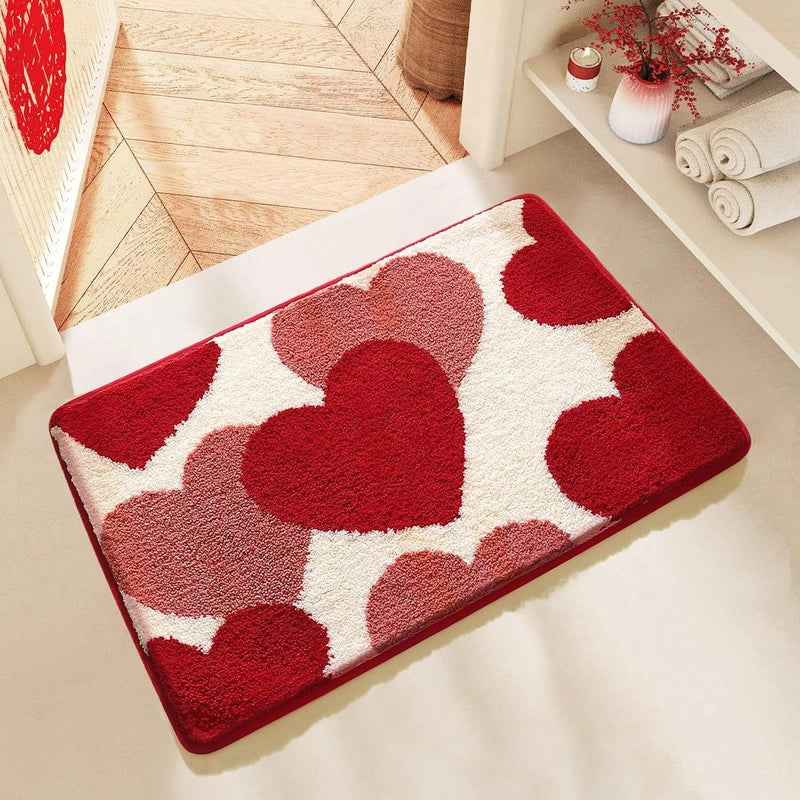 Valentine'S Day Casual Elegant Letter Flower Polyester Carpet Bathing