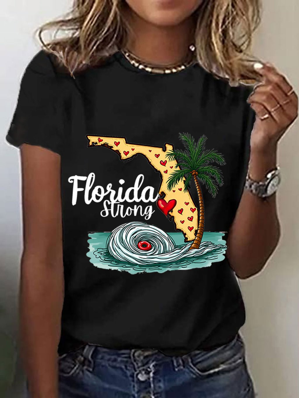 Women's Florida Strong Printed Casual T-Shirt